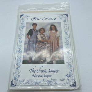 Vintage Four Corners 5280 Sewing Pattern Blouse Jumper Dress Women’s P–XL 1989